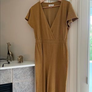 Madewell mustard jumpsuit